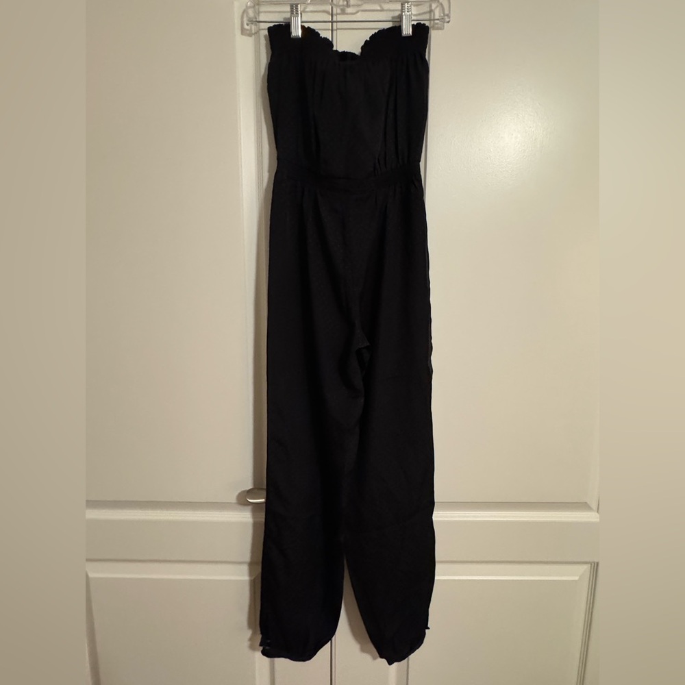 Alice Ritter Silk Polka Dot Black Jumpsuit - Picture 5 of 9